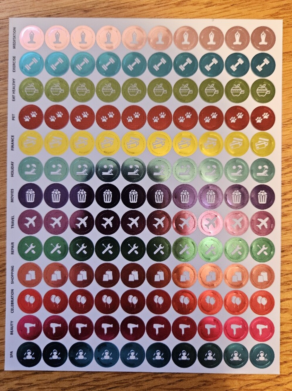 Colorful Planner Icon Sticker Sheet - Multi-Color - Picture 3 of 4